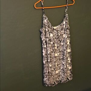 SO Black and White Floral Mini Dress